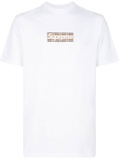 supreme x burberry camiseta|supreme box t shirt.